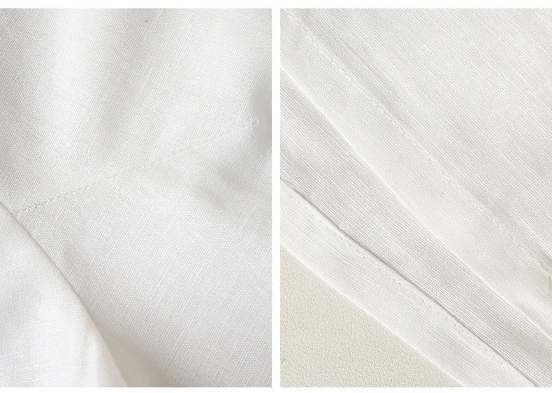 Linen Cotton T-shirt for Women's Summer Round Neck Short Sleeves Tee Casual Loose Breathable Fashion High Streetwear Female Tops