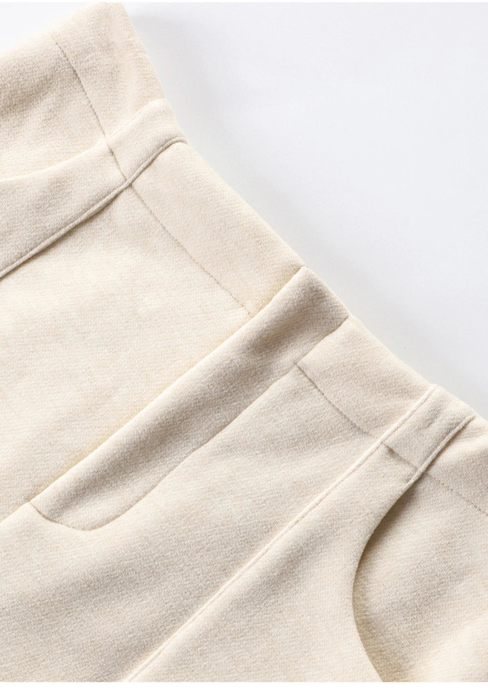Autumn Winter High Waist Vintage Wool Straight Pants Women's Wide Leg Pant Pockets New Casual Loose Full Length Trousers Female